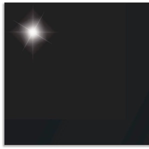Küchenrückwand ARTLAND Uni schwarz glänzend Spritzschutzwände Gr. B/H: 110 cm x 60 cm, schwarz Küchendekoration Alu Spritzschutz mit Klebeband, einfache Montage