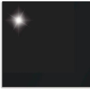 Küchenrückwand ARTLAND Uni schwarz glänzend Spritzschutzwände Gr. B/H: 120 cm x 60 cm, schwarz Küchendekoration Alu Spritzschutz mit Klebeband, einfache Montage