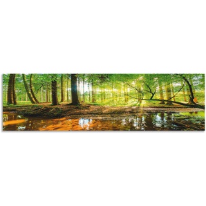 Küchenrückwand ARTLAND Wald mit Bach Spritzschutzwände Gr. B/H: 180 cm x 50 cm, grün Küchendekoration