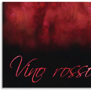 Küchenrückwand ARTLAND Wein - Rotwein Spritzschutzwände Gr. B/H: 110 cm x 50 cm, rot Küchendekoration Alu Spritzschutz mit Klebeband, einfache Montage
