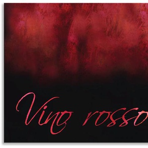 Küchenrückwand ARTLAND Wein - Rotwein Spritzschutzwände Gr. B/H: 120 cm x 55 cm, rot Küchendekoration Alu Spritzschutz mit Klebeband, einfache Montage