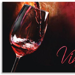 Küchenrückwand ARTLAND Wein - Rotwein Spritzschutzwände Gr. B/H: 130 cm x 50 cm, rot Küchendekoration