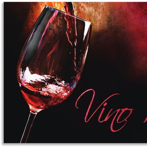 Küchenrückwand ARTLAND Wein - Rotwein Spritzschutzwände Gr. B/H: 130 cmx65 cm, rot Küchendekoration Spritzschutzwände Alu Spritzschutz mit Klebeband, einfache Montage