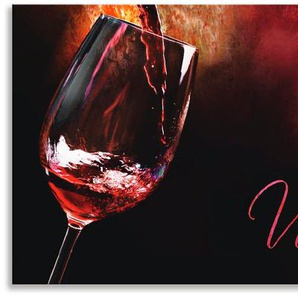 Küchenrückwand ARTLAND Wein - Rotwein Spritzschutzwände Gr. B/H: 140 cmx50 cm, rot Küchendekoration Spritzschutzwände Alu Spritzschutz mit Klebeband, einfache Montage