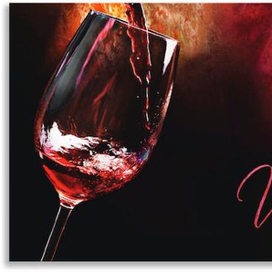Küchenrückwand ARTLAND Wein - Rotwein Spritzschutzwände Gr. B/H: 150 cmx50 cm, rot Küchendekoration Spritzschutzwände Alu Spritzschutz mit Klebeband, einfache Montage
