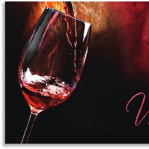Küchenrückwand ARTLAND Wein - Rotwein Spritzschutzwände Gr. B/H: 150 cmx55 cm, rot Küchendekoration Spritzschutzwände Alu Spritzschutz mit Klebeband, einfache Montage