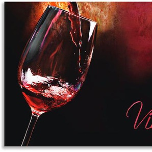 Küchenrückwand ARTLAND Wein - Rotwein Spritzschutzwände Gr. B/H: 150 cmx60 cm, rot Küchendekoration Spritzschutzwände Alu Spritzschutz mit Klebeband, einfache Montage