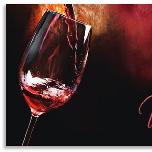 Küchenrückwand ARTLAND Wein - Rotwein Spritzschutzwände Gr. B/H: 160 cmx55 cm, rot Küchendekoration Spritzschutzwände Alu Spritzschutz mit Klebeband, einfache Montage