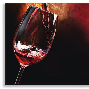 Küchenrückwand ARTLAND Wein - Rotwein Spritzschutzwände Gr. B/H: 180 cmx50 cm, rot Küchendekoration Spritzschutzwände Alu Spritzschutz mit Klebeband, einfache Montage