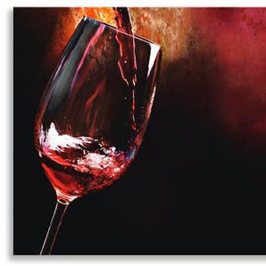 Küchenrückwand ARTLAND Wein - Rotwein Spritzschutzwände Gr. B/H: 180 cmx55 cm, rot Küchendekoration Spritzschutzwände Alu Spritzschutz mit Klebeband, einfache Montage