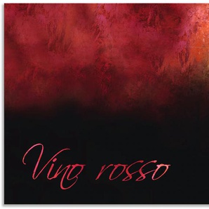 Küchenrückwand ARTLAND Wein - Rotwein Spritzschutzwände Gr. B/H: 90 cm x 55 cm, rot Küchendekoration Alu Spritzschutz mit Klebeband, einfache Montage