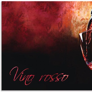 Küchenrückwand ARTLAND Wein - Rotwein Spritzschutzwände Gr. B/H: 90 cm x 65 cm, rot Küchendekoration Alu Spritzschutz mit Klebeband, einfache Montage