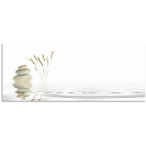 Küchenrückwand ARTLAND Zen Friede Spritzschutzwände Gr. B/H: 150 cm x 60 cm, weiß Küchendekoration Alu Spritzschutz mit Klebeband, einfache Montage
