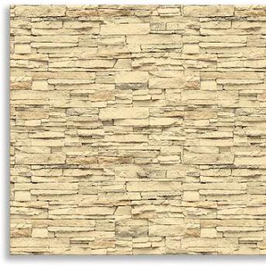 Küchenrückwand ARTLAND Ziegelmauer Spritzschutzwände Gr. B/H: 180 cmx55 cm, braun Küchendekoration Spritzschutzwände Alu Spritzschutz mit Klebeband, einfache Montage