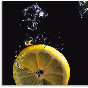 Küchenrückwand ARTLAND Zitronen Spritzschutzwände Gr. B/H: 110 cm x 50 cm, gelb Küchendekoration Alu Spritzschutz mit Klebeband, einfache Montage
