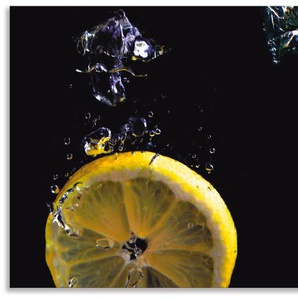 Küchenrückwand ARTLAND Zitronen Spritzschutzwände Gr. B/H: 110 cmx50 cm, gelb Küchendekoration Alu Spritzschutz mit Klebeband, einfache Montage
