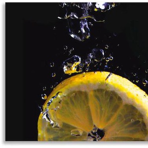 Küchenrückwand ARTLAND Zitronen Spritzschutzwände Gr. B/H: 150 cmx50 cm, gelb Küchendekoration Spritzschutzwände Alu Spritzschutz mit Klebeband, einfache Montage