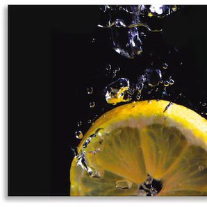 Küchenrückwand ARTLAND Zitronen Spritzschutzwände Gr. B/H: 160 cmx50 cm, gelb Küchendekoration Spritzschutzwände Alu Spritzschutz mit Klebeband, einfache Montage