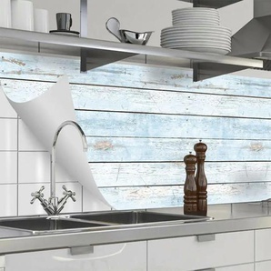 Küchenrückwand-Folie Fixy Wood light blue | 60 cm |