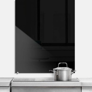 Küchenrückwand WALL-ART Spritzschutz Schwarz Spritzschutzwände Gr. B/H: 100 cm x 70 cm, schwarz Küchendekoration Herd Waschbecken Wandschutz