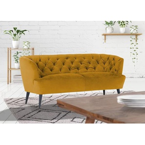 Küchensofa Burdett 190cm Gelb/Senfgelb Schwarz
