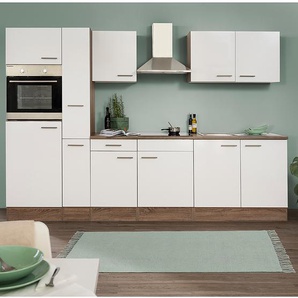 Küchenzeile Oliver X 300cm Weiß/Weiß