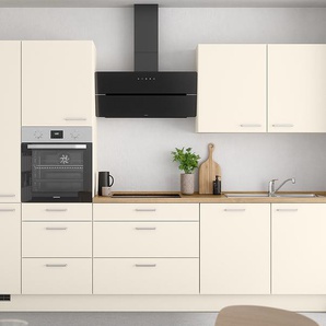 Küchenzeile High-Line Touch Variante D 330cm Ausrichtung links Beige/Magnolia/Eiche Sierra Dekor ohne Elektrogeräte