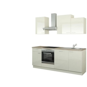 Küchenzeile mit Elektrogeräten  Erfurt ¦ creme ¦ Maße (cm): B: 220 H: 222 T: 60.0