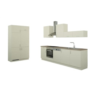 Küchenzeile ohne Elektrogeräte - creme - Materialmix | Möbel Kraft
