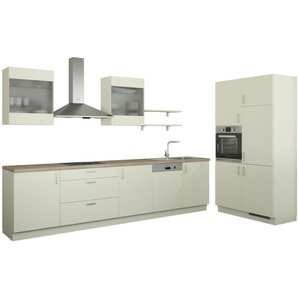 Küchenzeile ohne Elektrogeräte - creme - Materialmix | Möbel Kraft