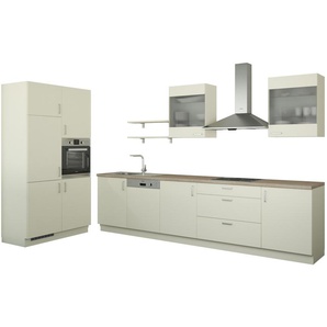 Küchenzeile ohne Elektrogeräte - creme - Materialmix | Möbel Kraft