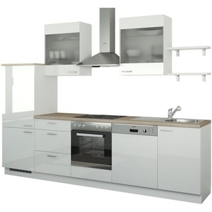 Küchenzeile ohne Elektrogeräte Hamburg ¦ weiß ¦ Maße (cm): B: 290