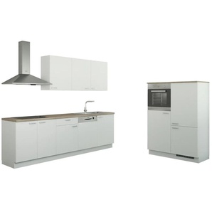 Küchenzeile ohne Elektrogeräten - weiß - Materialmix | Möbel Kraft