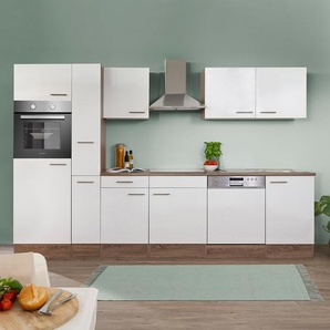 Küchenzeile Oliver XI 310cm Weiß/Weiß