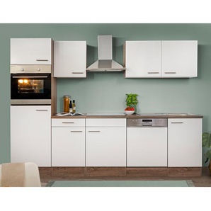 Küchenzeile Oliver 280cm Weiß/Weiß