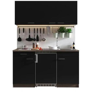 Küchenzeile | schwarz | 150 cm | 200 cm |