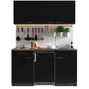 Küchenzeile | schwarz | 150 cm | 200 cm |