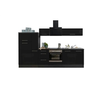 Küchenzeile | schwarz | 300 cm | 200 cm |