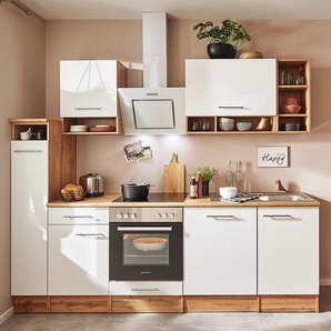 Küchenzeile Hilde II 13-teilig 250cm Weiß/Weiß
