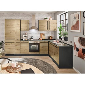 Kühlumbauschrank 60 x 211 x 57cm Braun/Eiche Artisan Dekor