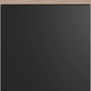 Kühlumbauschrank FLEX-WELL Capri Schränke Gr. B/H/T: 60 cm x 160,6 cm x 60 cm, 2 St., schwarz (schwarz, endgrain oak) Kühlschrankumbauschränke (B x H T) 60 161 cm, in Highboardhöhe