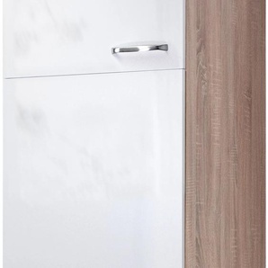Kühlumbauschrank FLEX-WELL Florenz Schränke Gr. B/H/T: 60 cm x 200 cm x 57 cm, 3 St., weiß (hochglanz weiß, sonoma eiche) Kühlschrankumbauschränke