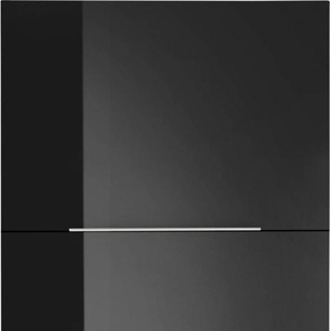Kühlumbauschrank HELD MÖBEL Brindisi Schränke Gr. B/H/T: 60 cm x 200 cm x 60 cm, 3 St., schwarz (schwarz hochglanz, eiche sonoma) Kühlschrankumbauschränke 60 cm breit, 200 hoch, hochwertige MDF Fronten