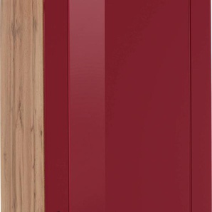Kühlumbauschrank HELD MÖBEL Tinnum Schränke Gr. B/H/T: 60 cm x 200 cm x 60 cm, rot Kühlschrankumbauschränke Schränke 60 cm breit, 200 hoch, Metallgriffe, mit Nischenmaß 178