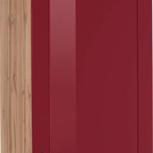 Kühlumbauschrank HELD MÖBEL Tinnum Schränke Gr. B/H/T: 60 cm x 200 cm x 60 cm, rot Kühlschrankumbauschränke Schränke 60 cm breit, 200 hoch, Metallgriffe, mit Nischenmaß 178