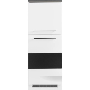 Kühlumbauschrank HELD MÖBEL Trient Schränke Gr. B/H/T: 60 cm x 165 cm x 60 cm, 2 St., grau (weiß, anthrazit hochglanz) Kühlschrankumbauschränke