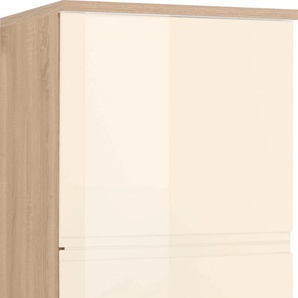 Kühlumbauschrank HELD MÖBEL Virginia Schränke Gr. B/H/T: 60 cm x 165 cm x 60 cm, 1 St., beige (creme hochglanz) Kühlschrankumbauschränke 165 cm hoch, 60 breit, Nische für Kühlschrank: 568855 cm, 2 Türen