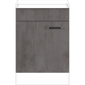 Kühlumbauschrank IMPULS KÜCHEN Schränke Gr. B/H/T: 60 cm x 72,3 cm x 57,6 cm, links, 1 St., grau (beton, optik schiefer dunkelgrau) Kühlschrankumbauschränke