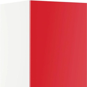 Kühlumbauschrank IMPULS KÜCHEN Turin, Breite 60 cm Schränke Gr. B/H/T: 60 cm x 190,7 cm x 57,9 cm, links, 2 St., rot (rot hochglanz) Kühlschrankumbauschränke