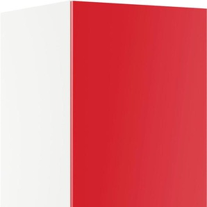 Kühlumbauschrank IMPULS KÜCHEN Turin, Breite 60 cm Schränke Gr. B/H/T: 60 cm x 205,1 cm x 57,9 cm, links, 2 St., rot (rot hochglanz) Kühlschrankumbauschränke